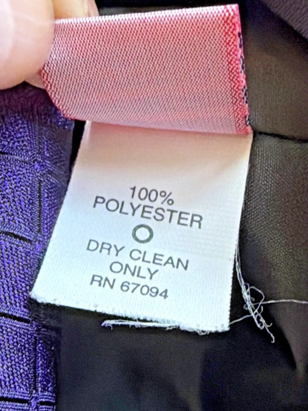 Perry Ellis Suit Vest Men's L Purple Black 8 Button Dress Formal Wedding Belted